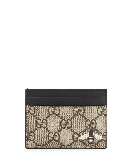 gucci bee cardholder|gucci bestiary leather card holder.